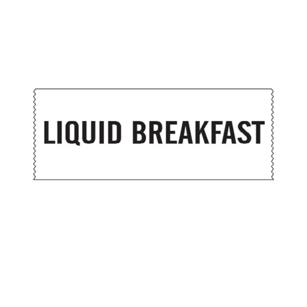 Printed Chart Tape - Liquid Breakfast
